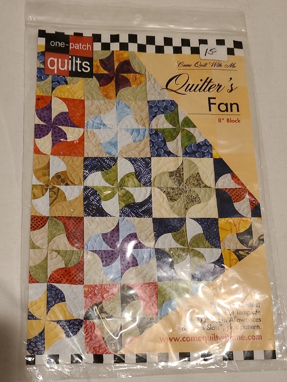 One-patch Quilts  Fan Template Quilting Sewing For 8" Block